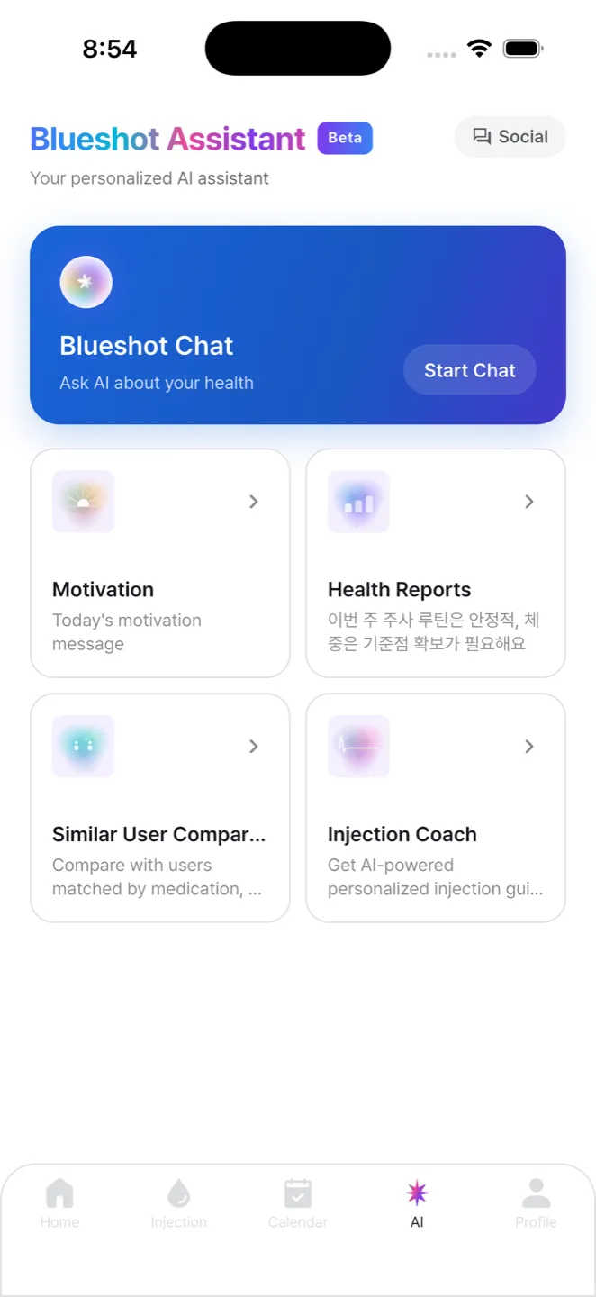 Blueshot - AI coaching for Wegovy Mounjaro users