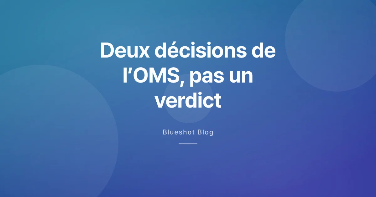 GLP-1 et obésité : ce que l’OMS a vraiment décidé en 2025